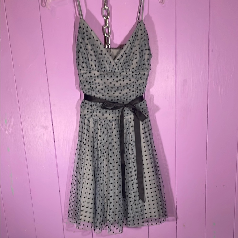 Jodi Kristopher Gray Polka Dot Midi Dress